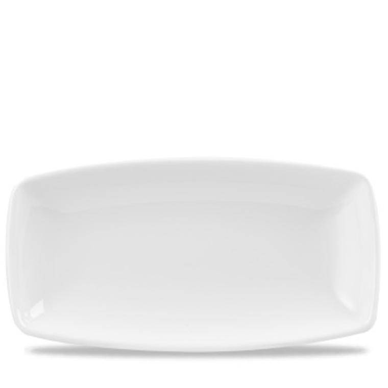 WHITE CHEF'S OBLONG PLATTER 185x350 mm