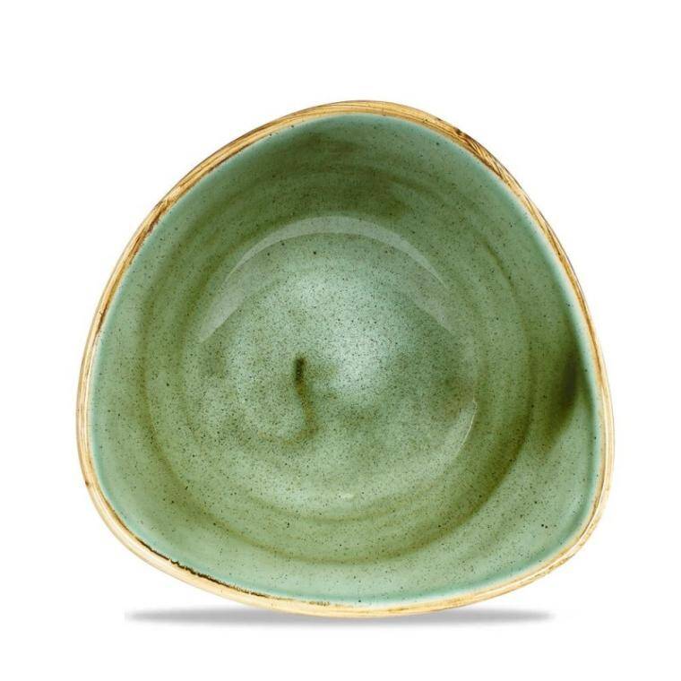 STONECAST SAMPHIRE GREEN Triangle Bowl cap. 370 ml