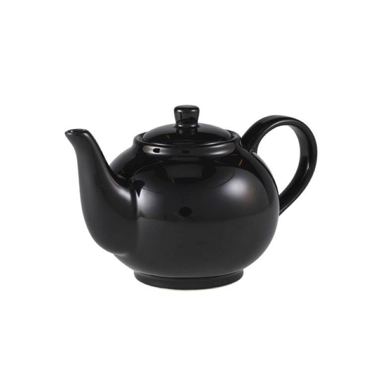 Porcelain Genware Porcelain Black Teapot 45cl/15.75oz cap. 450 ml