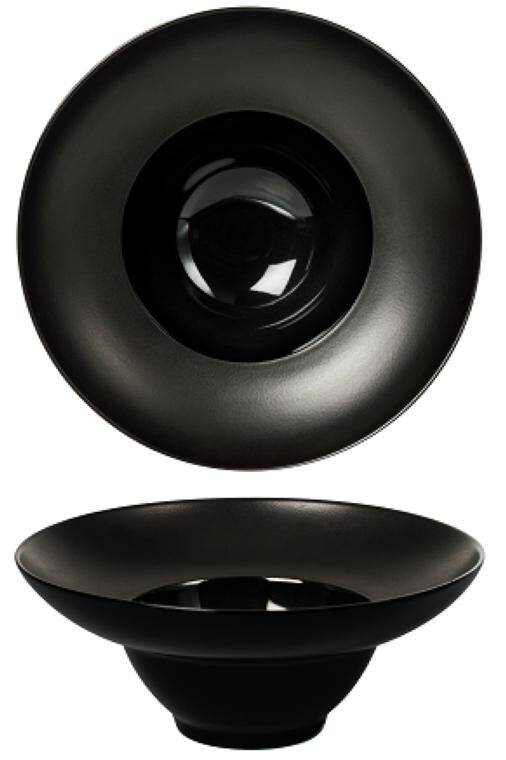 SATIN BLACK PASTA PLATE cap. 250 ml  WYCOFANE ZE SPRZEDAYŻ, DOSTĘPNE DO WYCZERPANIA STOKU