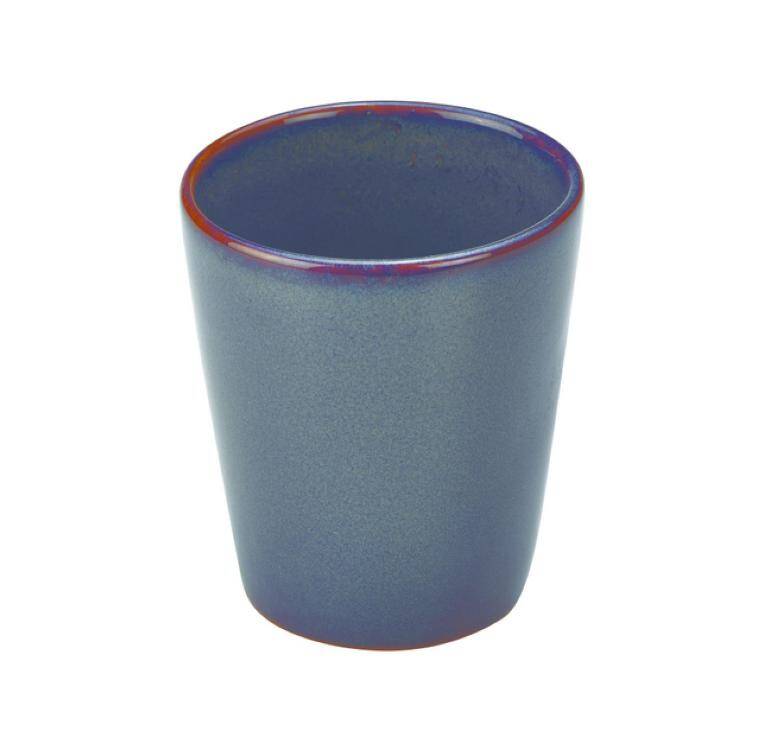 TERRA STONEWARE RUSTIC BLUE CONICAL CUP cap. 320 ml  MAGAZYN UK