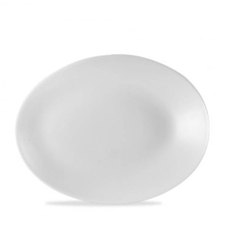 WHITE Oval Plate 290x227 mm