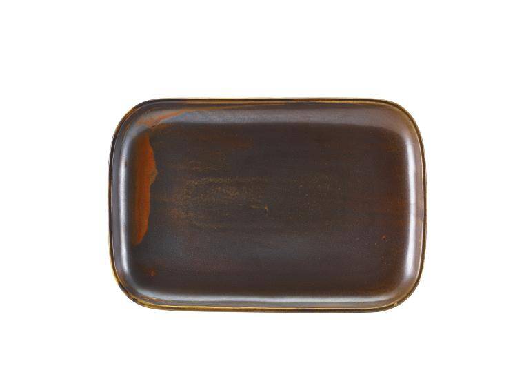 TERRA RUSTIC COPPER TERRA PORCELAIN RUSTIC COPPER RECTANGULAR PLATE 345x235 mm