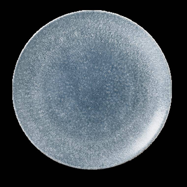 RAKU TOPAZ BLUE Large Coupe Plate diam. 288 mm