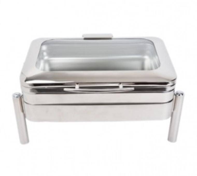 BUFET CHAFING DISH GN1/1 WITH GLASS 660x470 mm  CENA DO WYPRZEDANIA STOKU