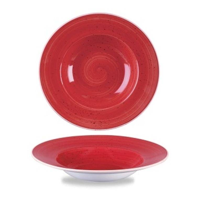 STONECAST BERRY RED MISKA SZEROKI RANT poj. 284 ml; śr 240 mm; wys. 37 mm; szer. 240 mm; CH-SBRSVWBM