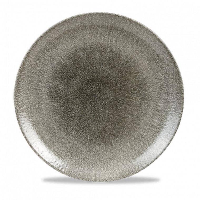 RAKU QUARTZ BLACK Large Coupe Plate diam. 288 mm