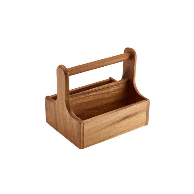 Table Service Medium Dark Wood Table Caddy 180x200 mm