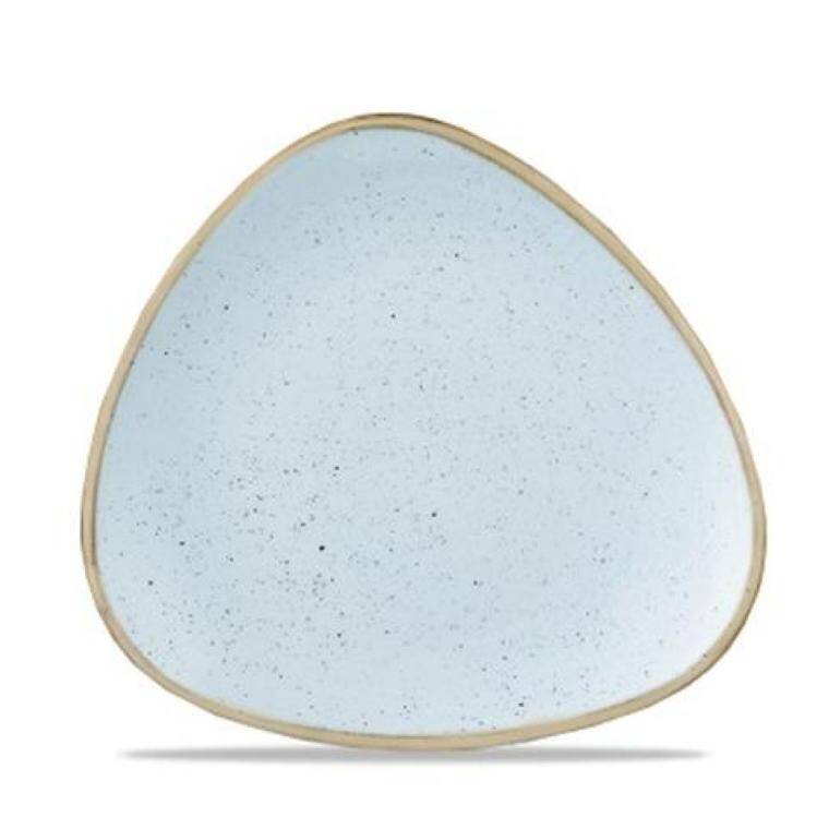 STONECAST DUCK EGG Triangle Plate diam. 192 mm