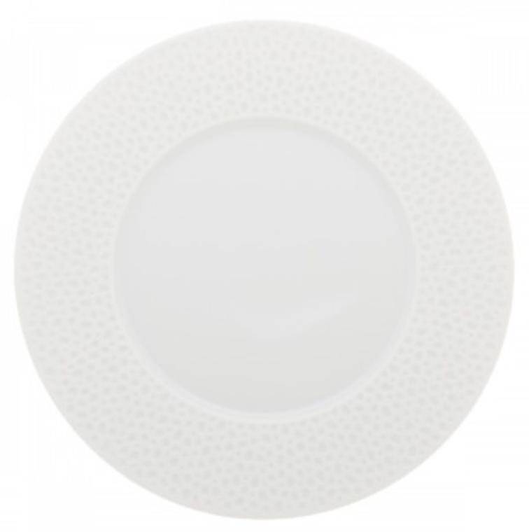 PERLES DE ROSEE BLANCHES ROUND GOURMET PLATE diam. 300 mm