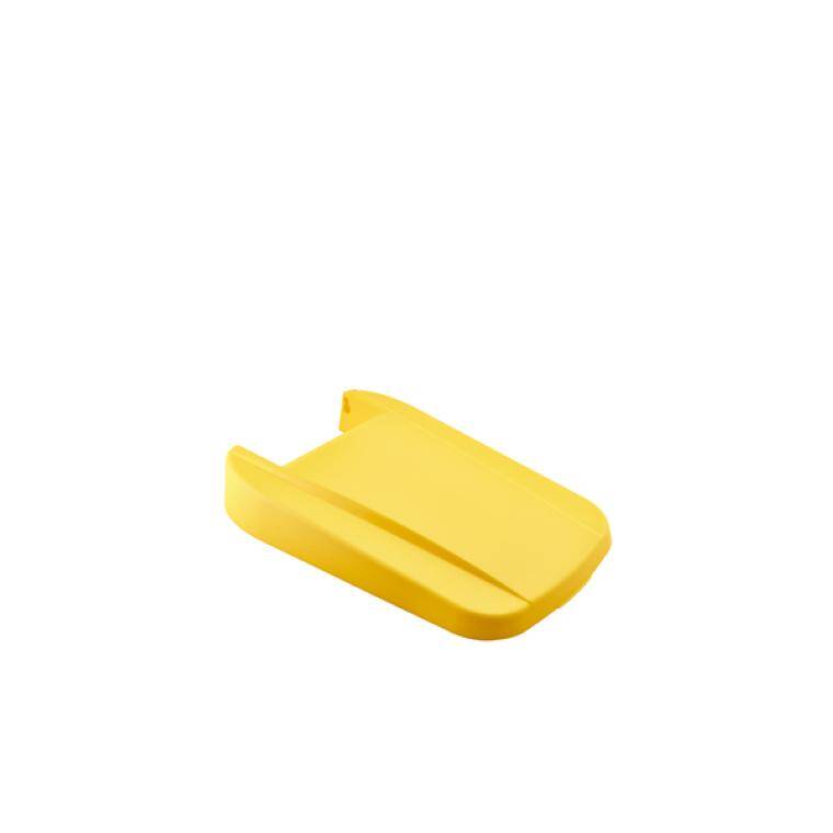 Cleaning Yellow Closed Lid For Grey Recycling Bin 85L 290x585 mm  MAGAZYN UK