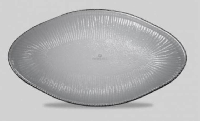 BAMBOO ORGANIC GLASS Organic Oval Glass Bamboo Platter 162x295 mm