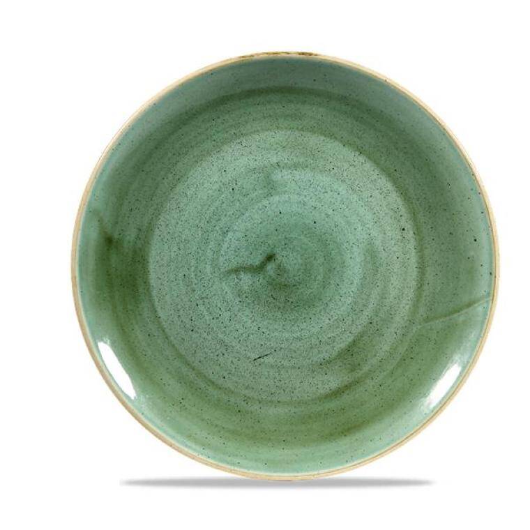 STONECAST SAMPHIRE GREEN Chefs' Walled Plate diam. 260 mm