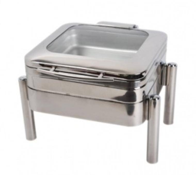 BUFET CHAFING DISH GN2/3 WITH GLASS 480x470 mm  CENA DO WYPRZEDANIA STOKU