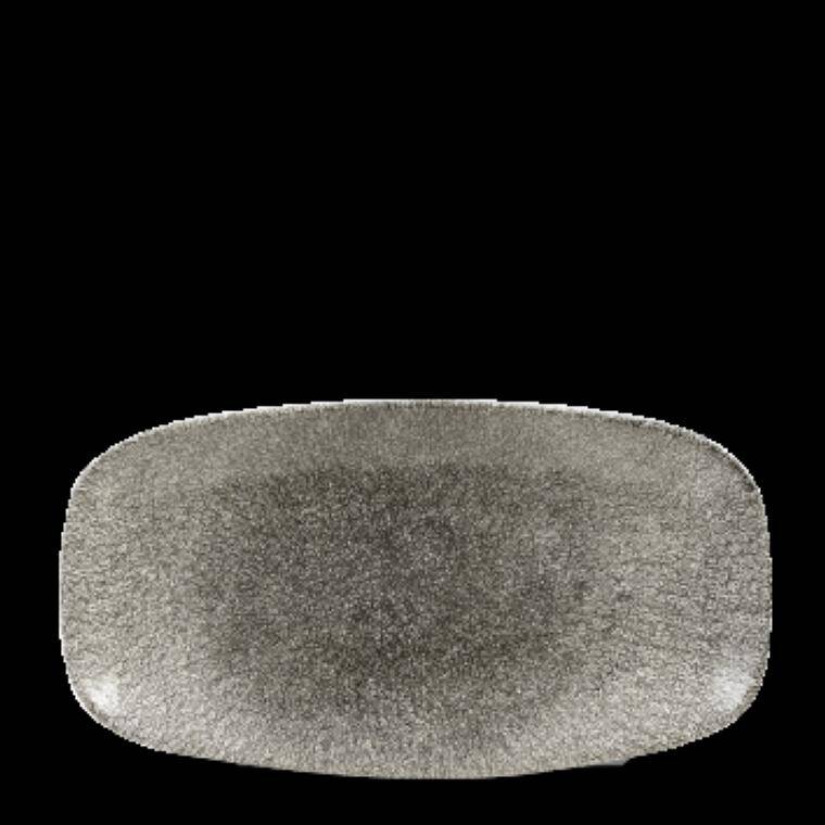 RAKU QUARTZ BLACK CHEF'S OBLONG PLATTER 153x298 mm