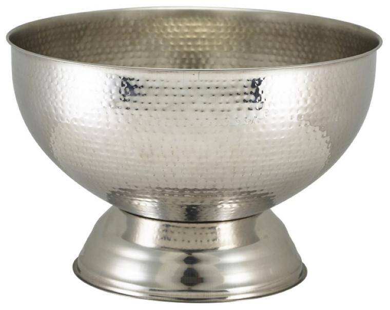 BARWARE HAMMERED STAINLESS STEEL CHAMPAGNE BOWL cap. 14 l