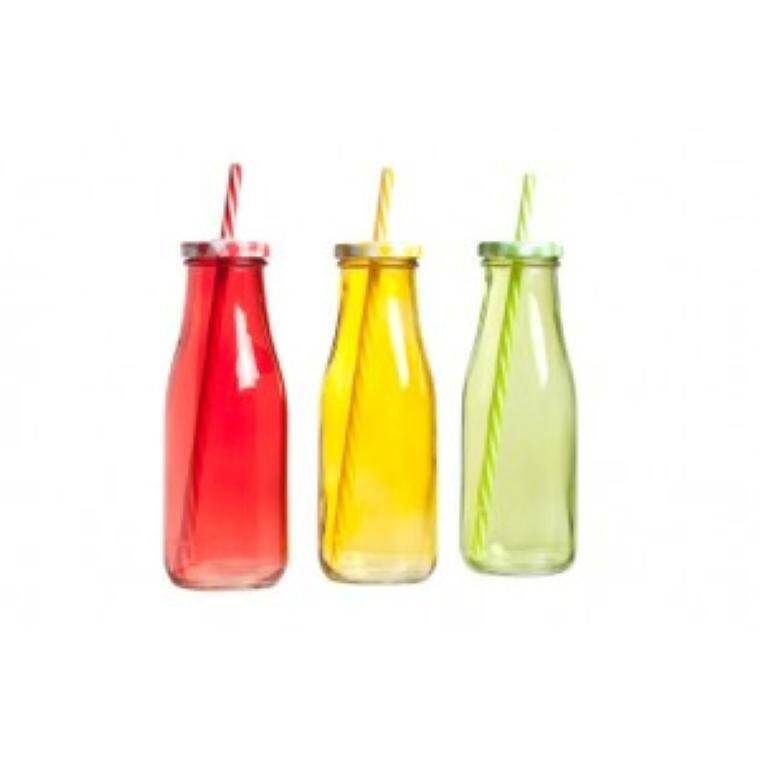 BOTTLE WITH STRAW (PRODUCT DISCONTINUED) cap. 450 ml  CENA DO WYPRZEDANIA STOKU