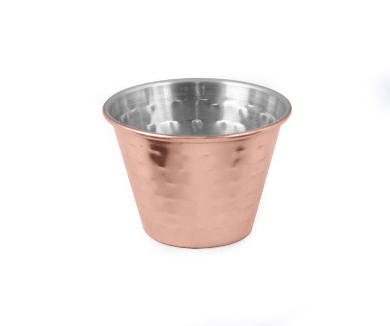 CHARMS, RAMEKIN,  HAMMERED COPPER, cap. 70 ml; diam. 60 mm; h. 44 mm