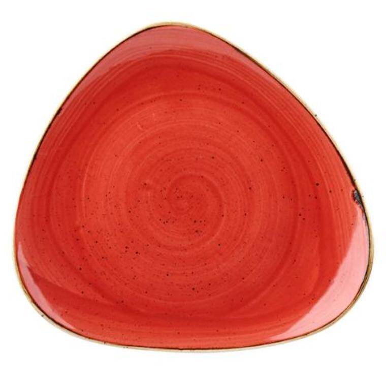 STONECAST BERRY RED Triangle Plate diam. 310 mm