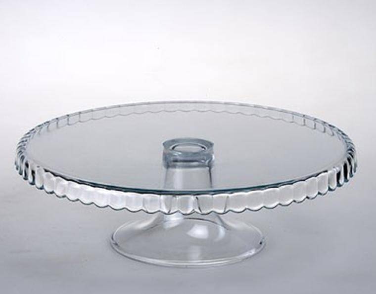 PATISSERIE GLASS FOOTED PLATE (230398) diam. 280 mm  ROSJA