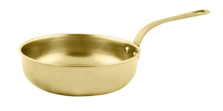 CHARMS, FRYING PAN 1 HANDLE, VINTAGE GOLD, cap. 600 ml; diam. 155 mm; h. 40 mm