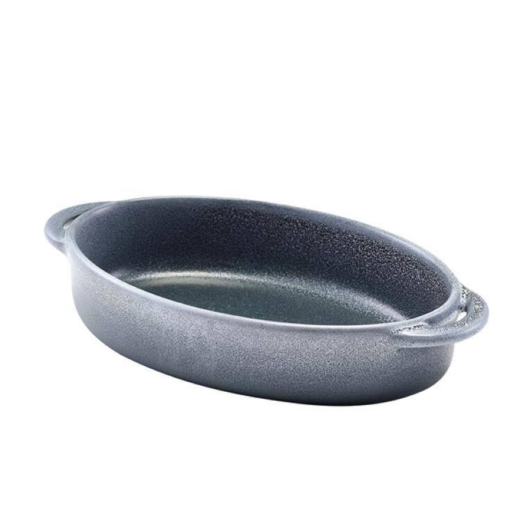 Stoneware Tableware Forge Graphite Stoneware Oval Dish 17.5 x 11.5 x 4cm cap. 420 ml