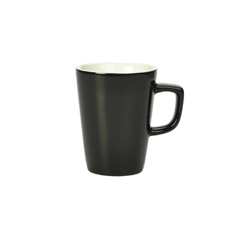 Porcelain Genware Porcelain Black Latte kubek 34cl/12oz cap. 340 ml