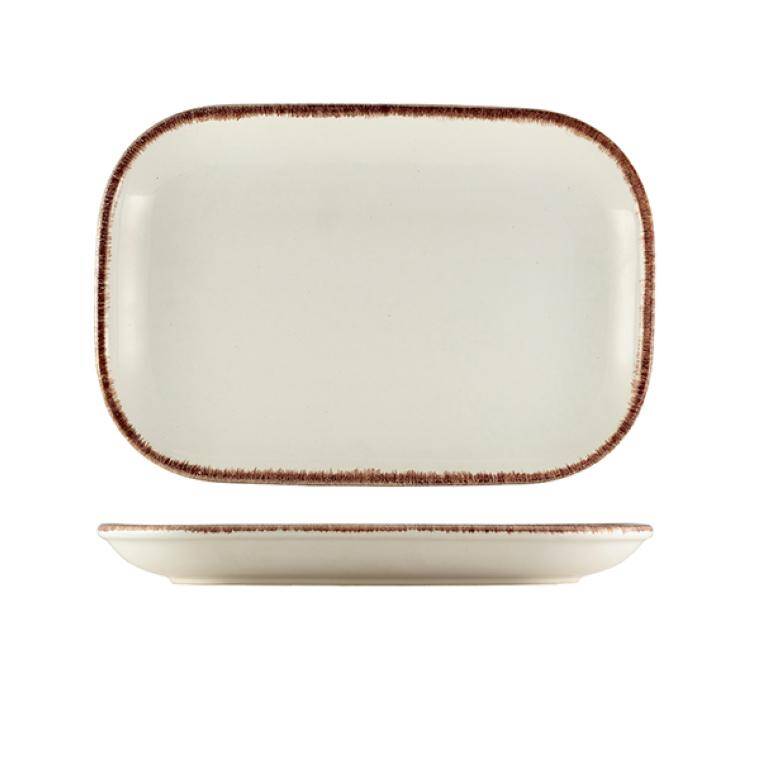 Terra Tableware Terra Stoneware Sereno Brown Rectangular talerz 24 x 16.5cm 165x240 mm  MAGAZYN UK