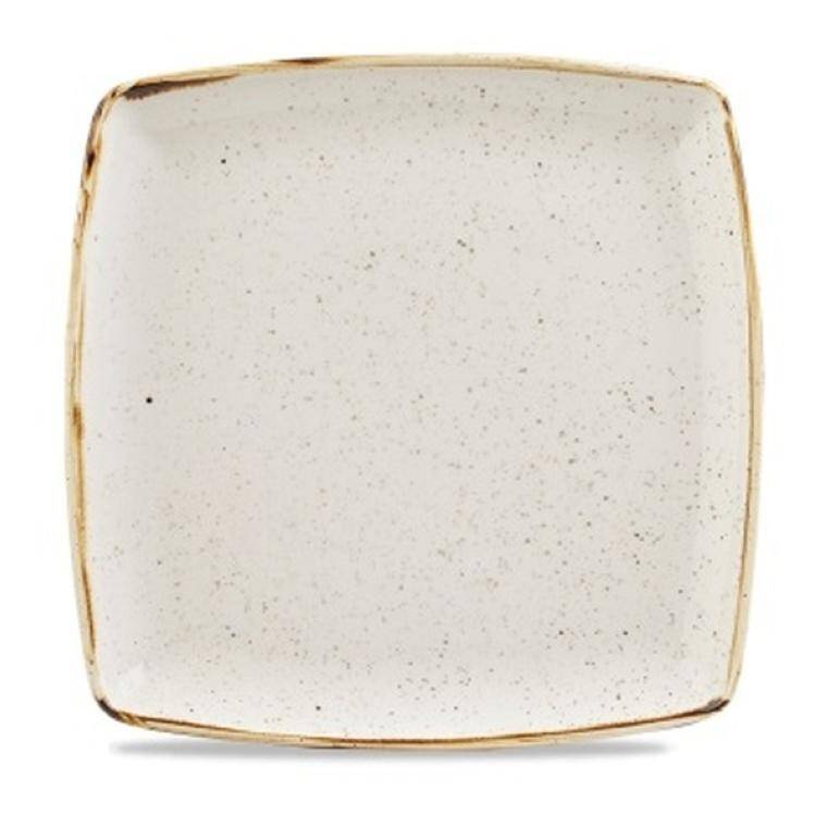 STONECAST BARLEY WHITE Deep Square Plate 268x268 mm