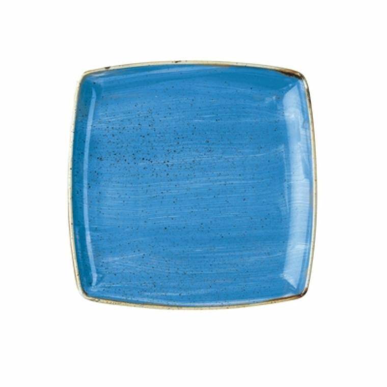 STONECAST CORNFLOWER BLUE Deep Square Plate 268x268 mm