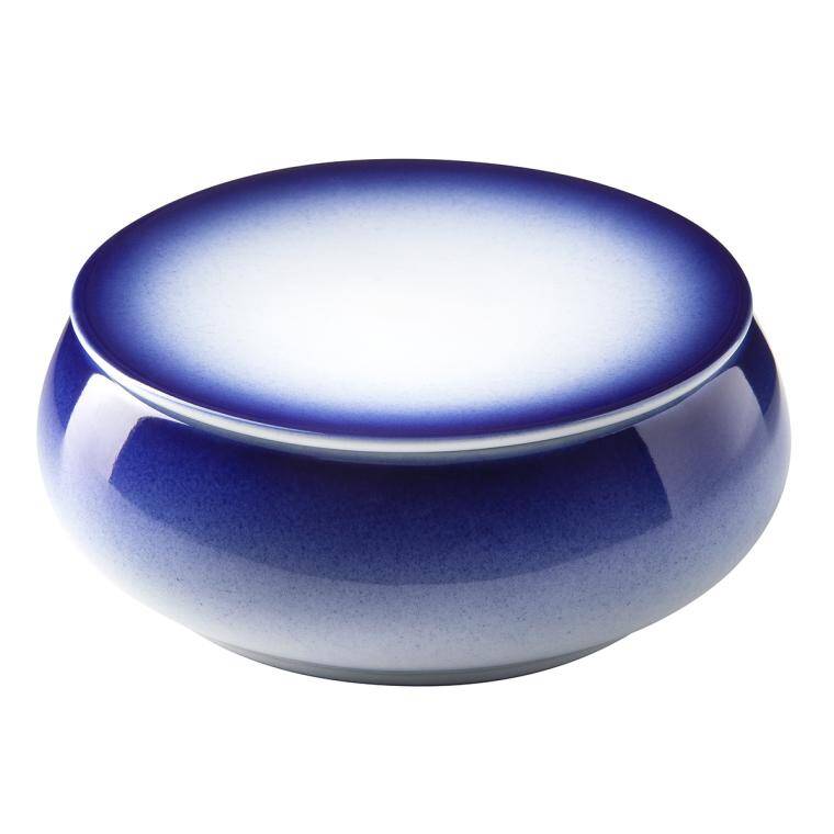 BLUE SHADES ROUND PLATE CASSEROLE LID