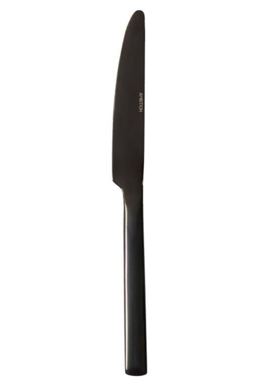 PRATO BLACK TABLE KNIFE - SET 12PCS 230 mm  CENA DO WYPRZEDANIA STOKU