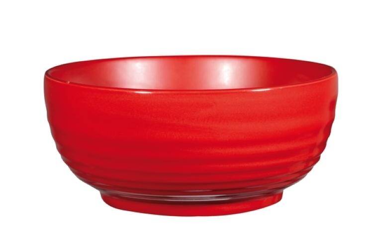 RUSTICS RED GLAZE Ripple Bowl cap. 2,18 l  Discontinued - Endeavour to supply until Dec 2024