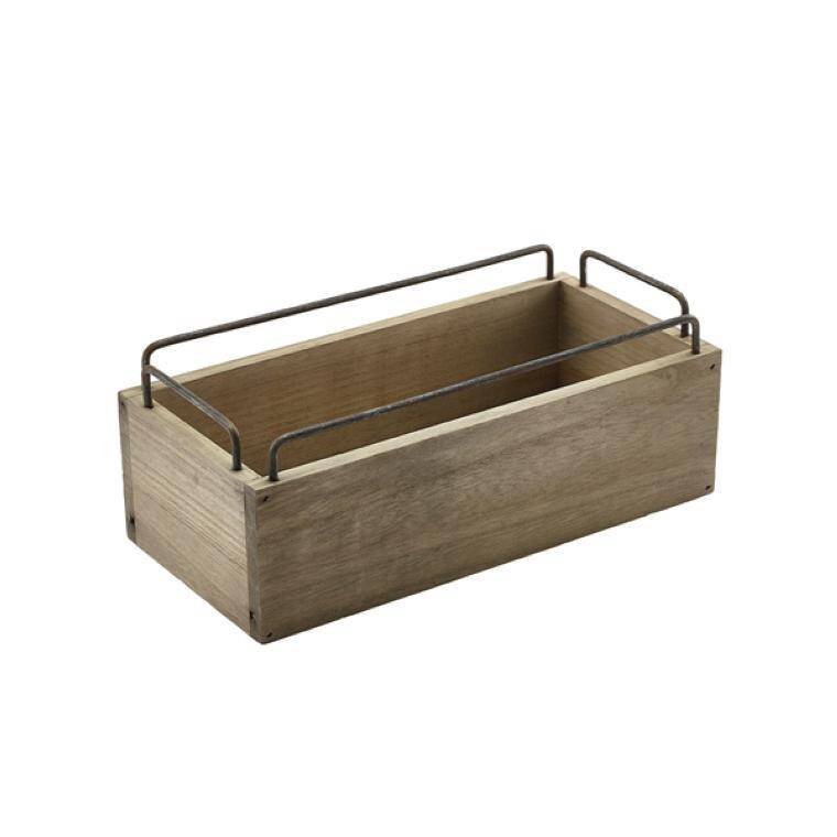 Table Service Industrial Wooden Crate 25 x 12 x 9.5cm 120x250 mm