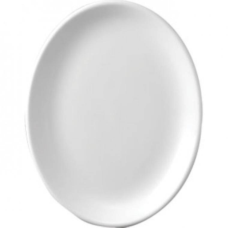 WHITE Oval Plate/Platter 254x200 mm