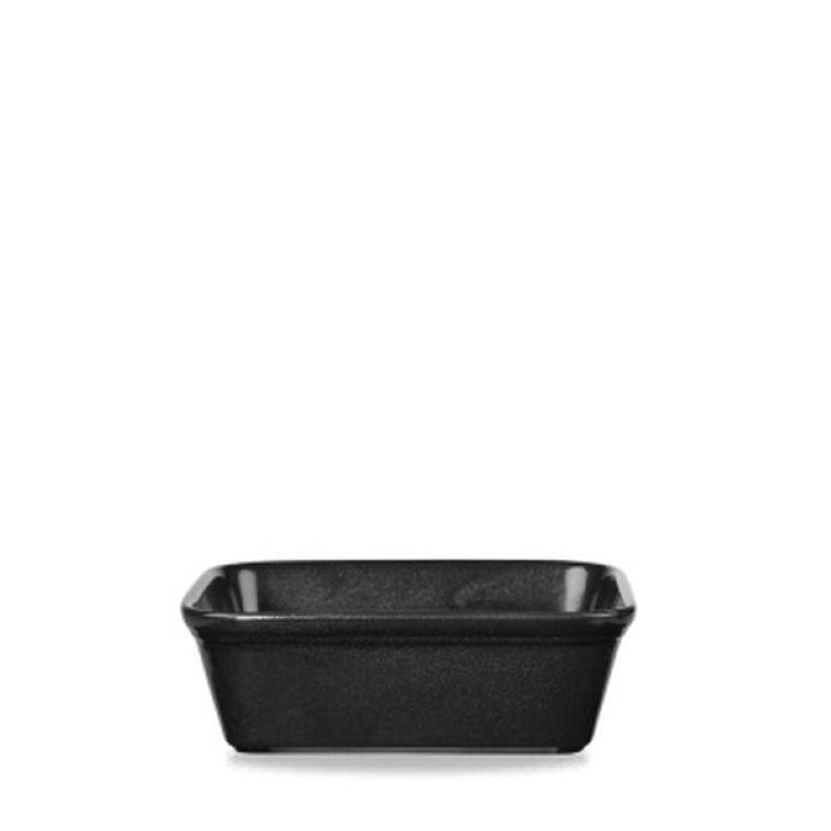 OYNX BLACK Rectangular Dish cap. 600 ml