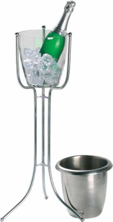 Barware Wine Bucket Stand - Chrome talerzd 130x130 mm