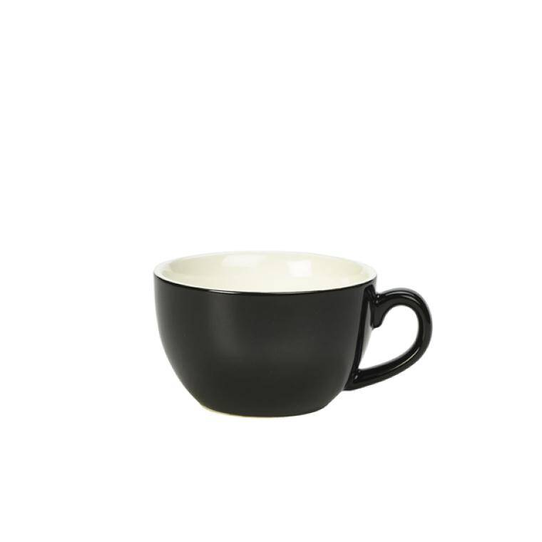 Porcelain Genware Porcelain Black miska Shaped Cup 25cl/8.75oz cap. 250 ml