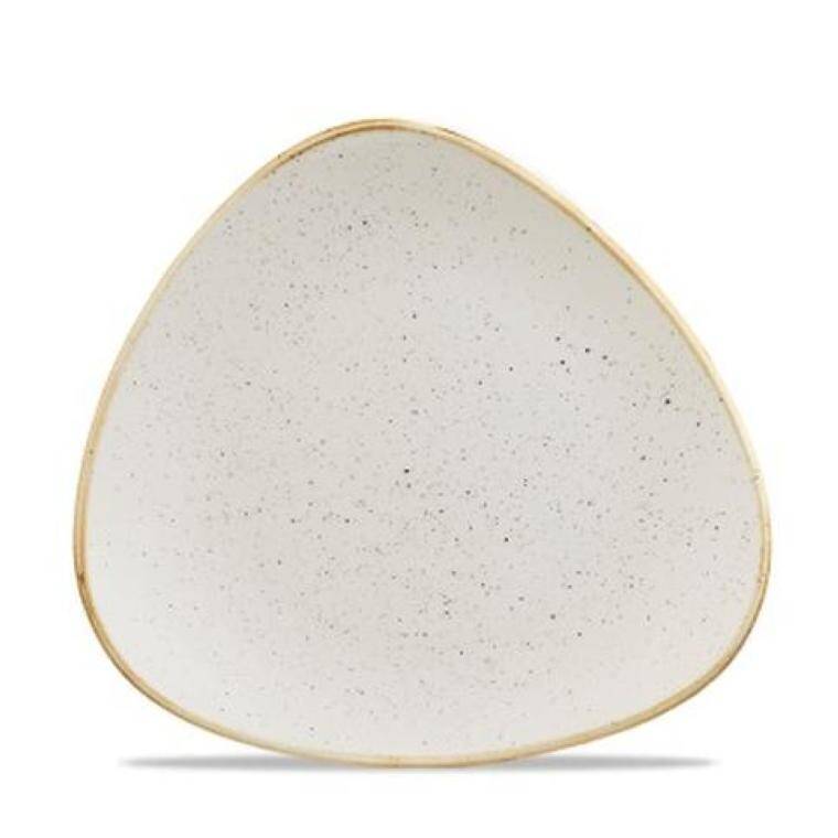 STONECAST BARLEY WHITE Triangle Plate diam. 192 mm