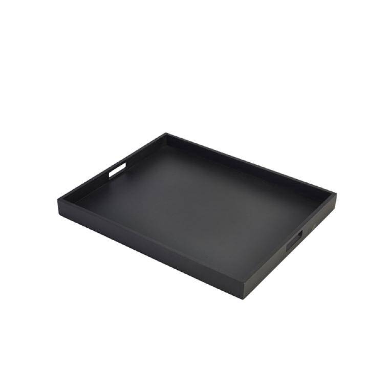 Trays Solid Black Butlers Tray 49 x 38.5 x 4.5cm 385x490 mm