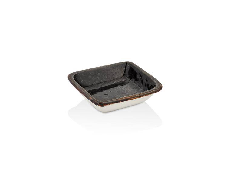 COWRY BLACK SQUARE BOWL 150x150 mm  CENA DO WYPRZEDANIA STOKU