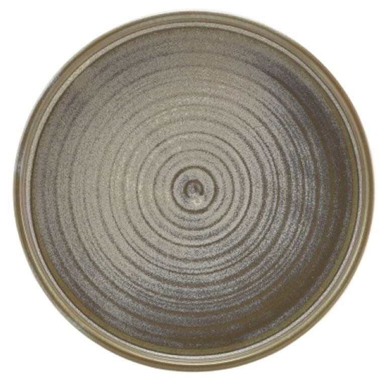 Terra Tableware Terra Porcelain Matt Grey Low Presentation Plate 18cm diam. 180 mm