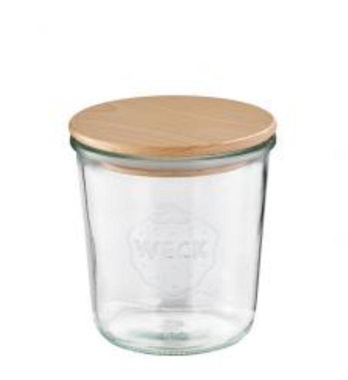 2 Weck-glasses with lid cap. 580 ml