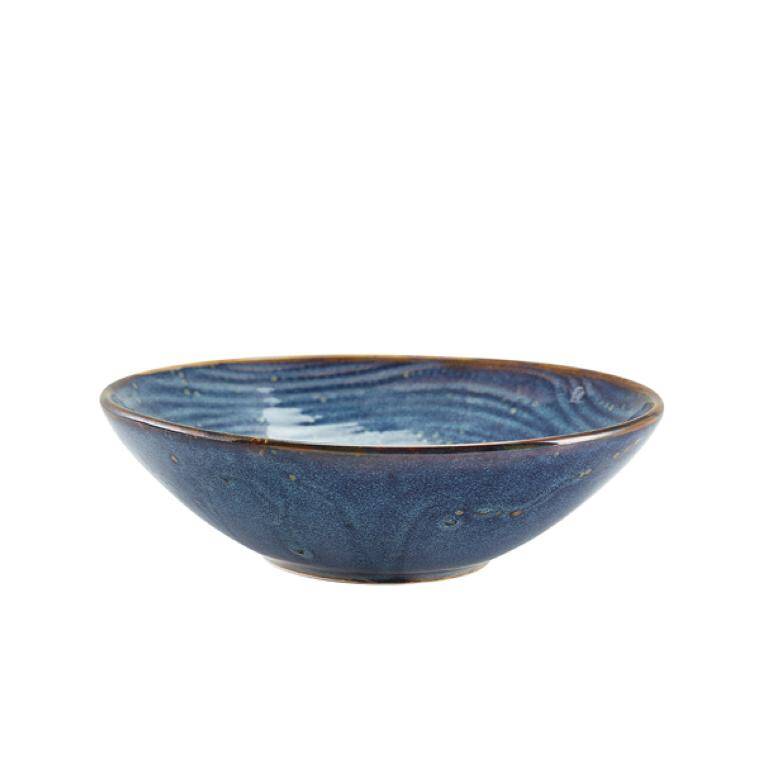 Terra Tableware Terra Porcelain Aqua Blue Organic Bowl 22cm cap. 880 ml