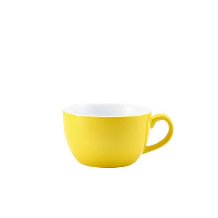 Porcelain Genware Porcelain Yellow miska Shaped Cup 25cl/8.75oz cap. 250 ml