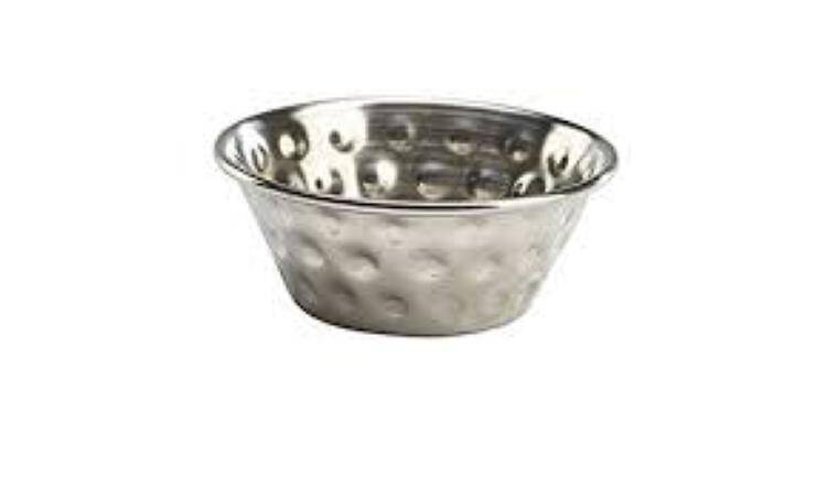 Table Pres 1.5oz Stainless Steel Hammered Ramekin cap. 43 ml