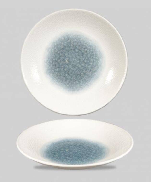 RAKU TOPAZ BLUE Deep Coupe Plate diam. 255 mm