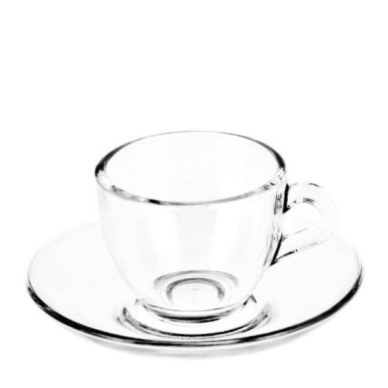 BASIC CUP + SAUCER SET OF 6 EACH cap. 90 ml  CENA DO WYPRZEDANIA STOKU