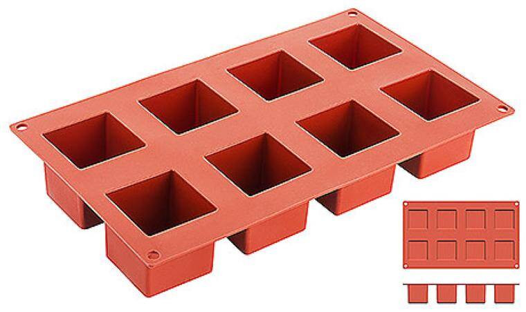 NON-STICK CUBE MOULDS WITH 8 MOULDS 5 CM X 5 CM 175x mm