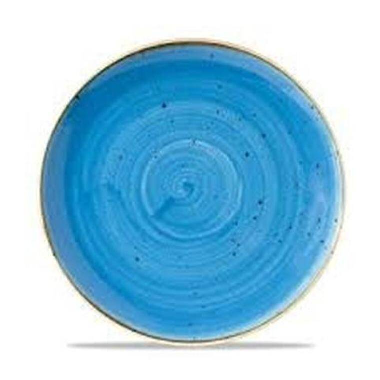 STONECAST CORNFLOWER BLUE Medium Coupe Plate diam. 217 mm